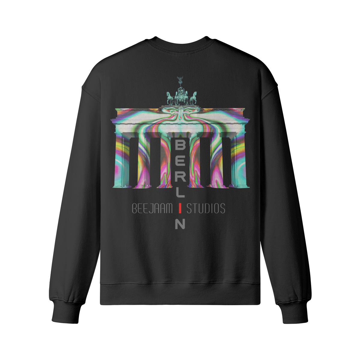 No.7205 | LES LUMIÈRES DE LA PORTE DE BRANDENBOURG | SWEAT-SHIRT SURDIMENSIONNÉ | UNISEXE | ÉDITION LIMITÉE