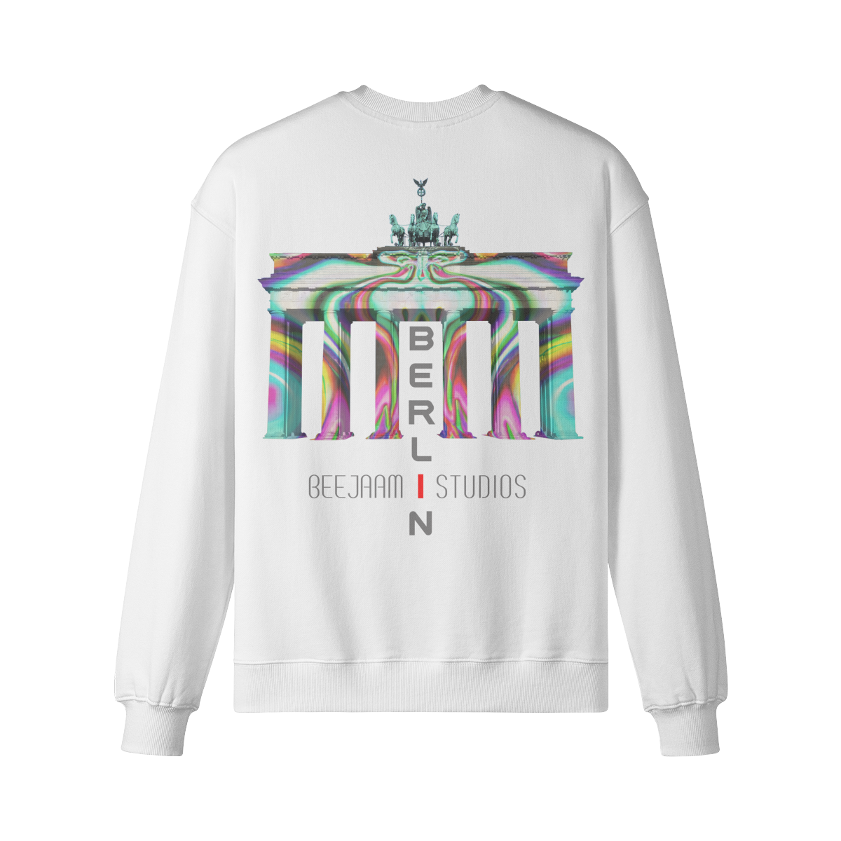 No.7205 | LES LUMIÈRES DE LA PORTE DE BRANDENBOURG | SWEAT-SHIRT SURDIMENSIONNÉ | UNISEXE | ÉDITION LIMITÉE