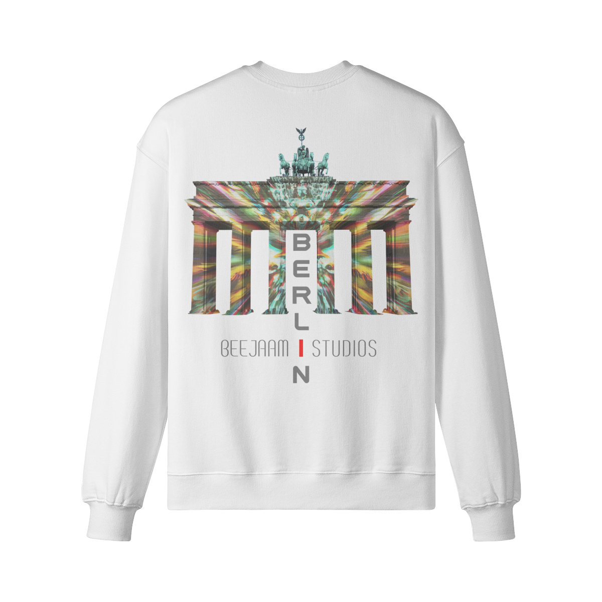No.7206 | LES LUMIÈRES DE LA PORTE DE BRANDENBOURG | SWEAT-SHIRT SURDIMENSIONNÉ | UNISEXE | ÉDITION LIMITÉE