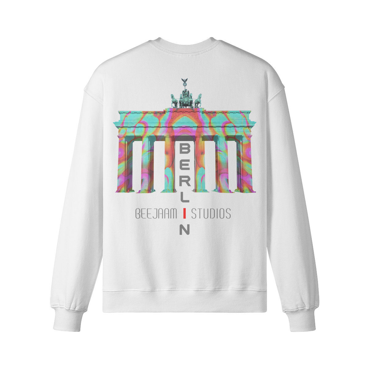 No.7208 | LES LUMIÈRES DE LA PORTE DE BRANDENBOURG | SWEAT-SHIRT SURDIMENSIONNÉ | UNISEXE | ÉDITION LIMITÉE