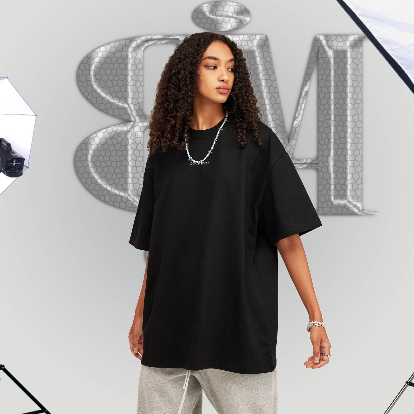 N°2000 | CARRÉS VIVANTS | UNISEXE | T-SHIRT SURDIMENSIONNÉ | ÉDITION LIMITÉE