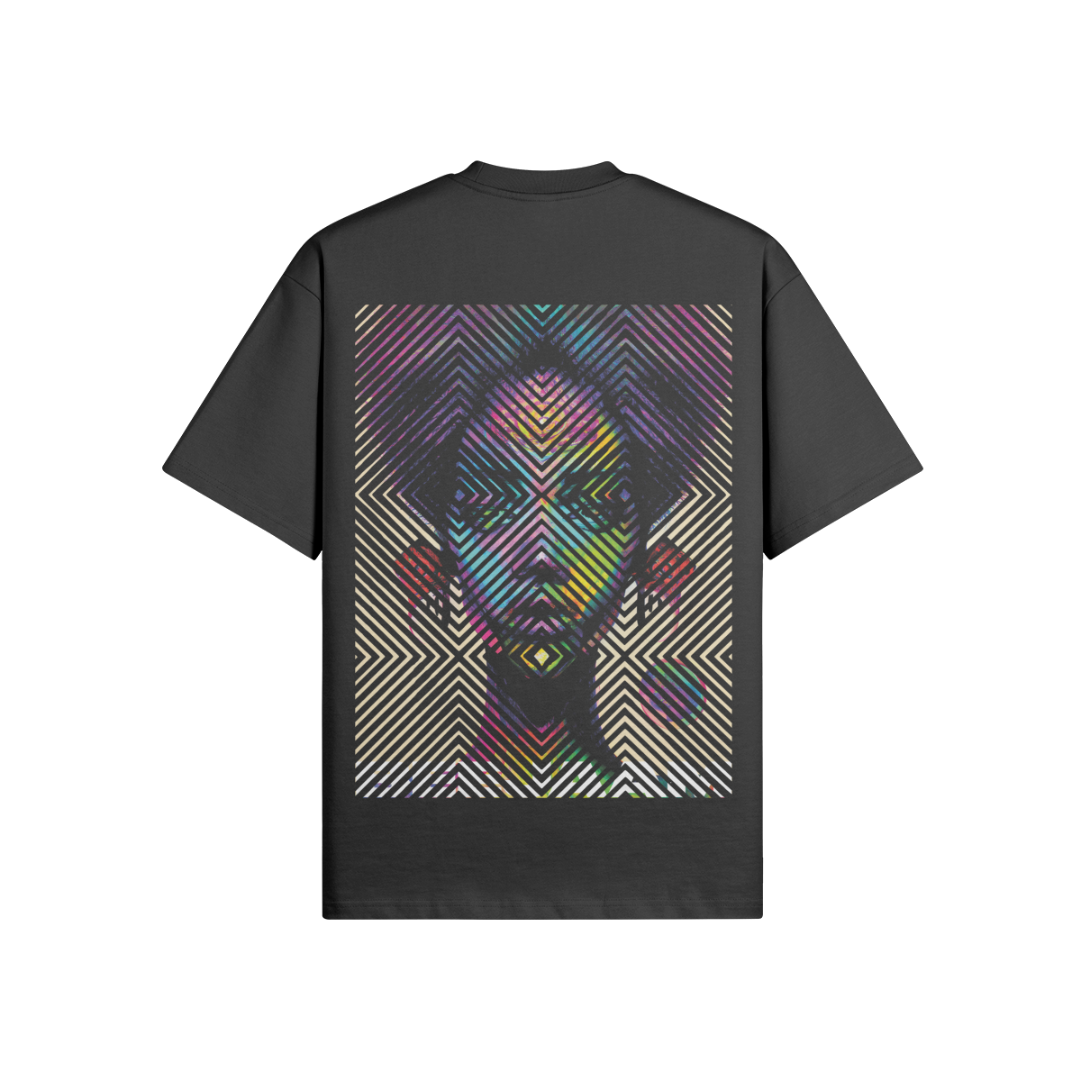 N°2002 | CARRÉS VIVANTS | UNISEXE | T-SHIRT SURDIMENSIONNÉ | ÉDITION LIMITÉE