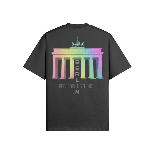 N°7000 | LES LUMIÈRES DE LA PORTE DE BRANDENBOURG | T-SHIRT SURDIMENSIONNÉ | UNISEXE | ÉDITION LIMITÉE