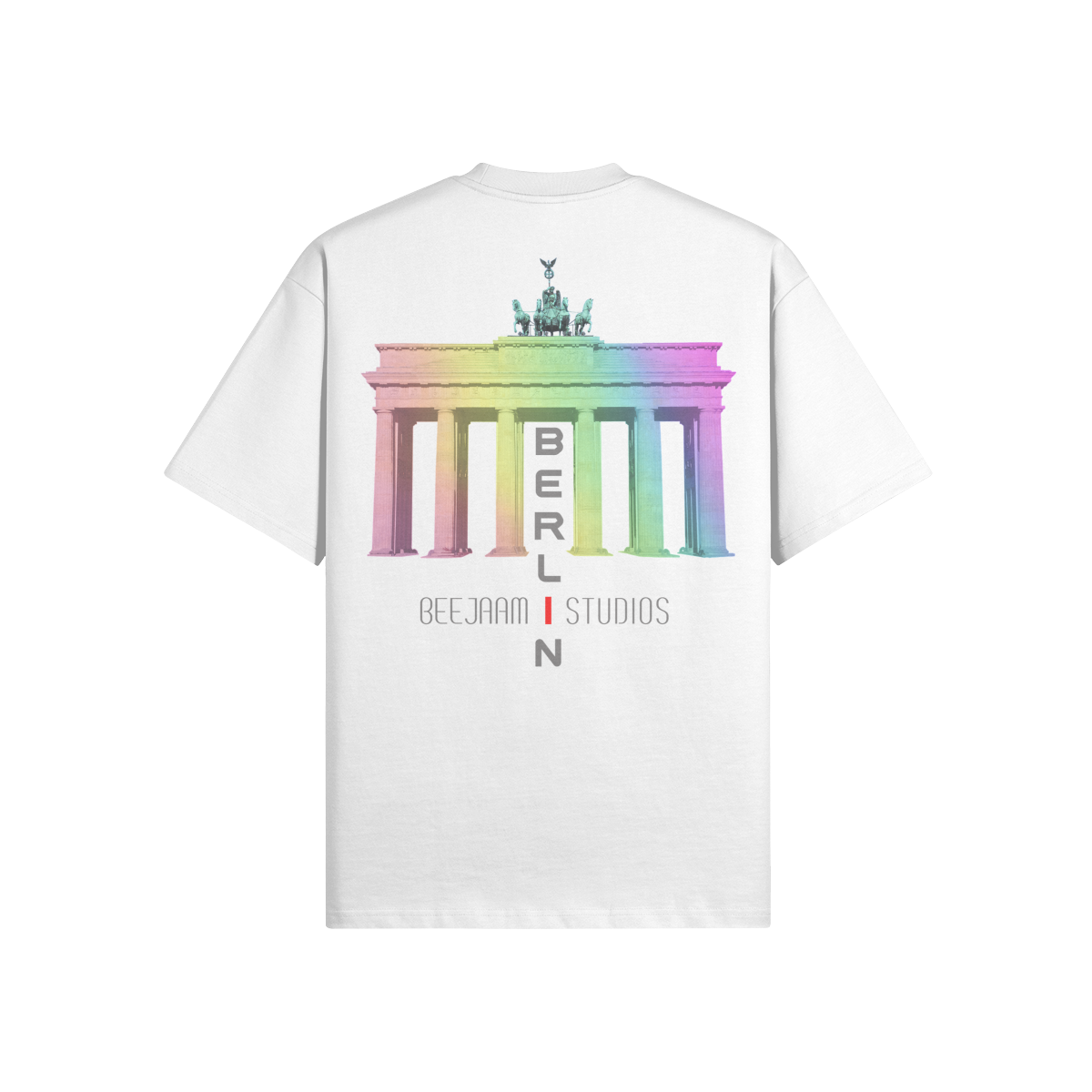N°7000 | LES LUMIÈRES DE LA PORTE DE BRANDENBOURG | T-SHIRT SURDIMENSIONNÉ | UNISEXE | ÉDITION LIMITÉE