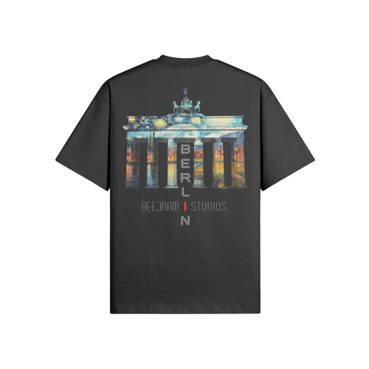 N°7003 | LES LUMIÈRES DE LA PORTE DE BRANDENBOURG | T-SHIRT SURDIMENSIONNÉ | UNISEXE | ÉDITION LIMITÉE