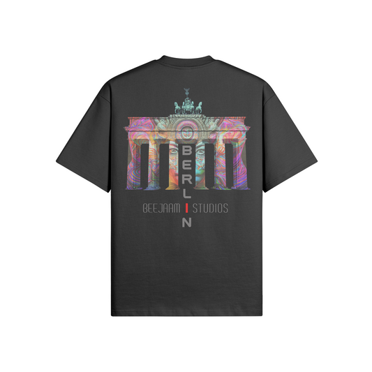 N°7010 | LES LUMIÈRES DE LA PORTE DE BRANDENBOURG | T-SHIRT SURDIMENSIONNÉ | UNISEXE | ÉDITION LIMITÉE