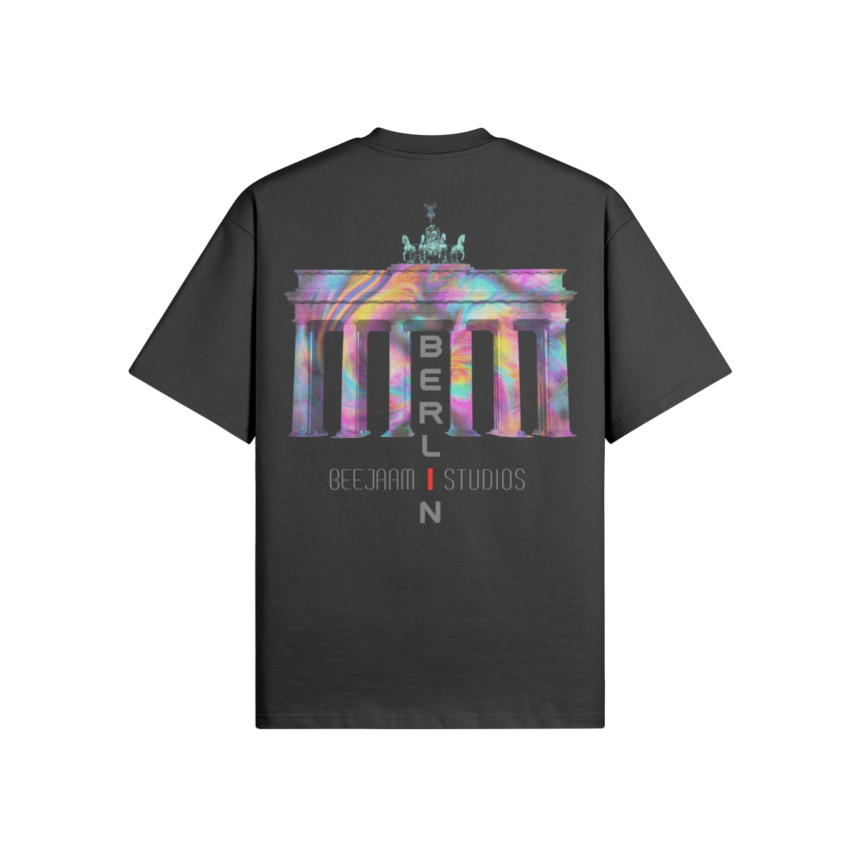 N°7011 | LES LUMIÈRES DE LA PORTE DE BRANDENBOURG | T-SHIRT SURDIMENSIONNÉ | UNISEXE | ÉDITION LIMITÉE