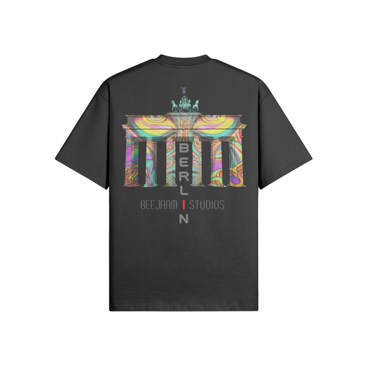 N°7012 | LES LUMIÈRES DE LA PORTE DE BRANDENBOURG | T-SHIRT SURDIMENSIONNÉ | UNISEXE | ÉDITION LIMITÉE