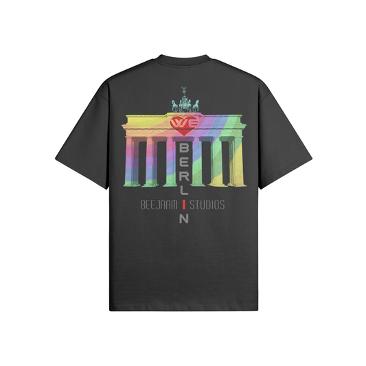 N°7016 | LES LUMIÈRES DE LA PORTE DE BRANDENBOURG | T-SHIRT SURDIMENSIONNÉ | UNISEXE | ÉDITION LIMITÉE