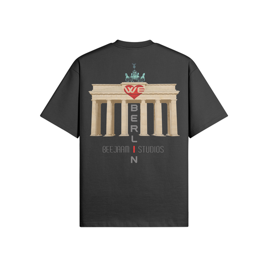 N°7017 | LES LUMIÈRES DE LA PORTE DE BRANDENBOURG | T-SHIRT SURDIMENSIONNÉ | UNISEXE | ÉDITION LIMITÉE