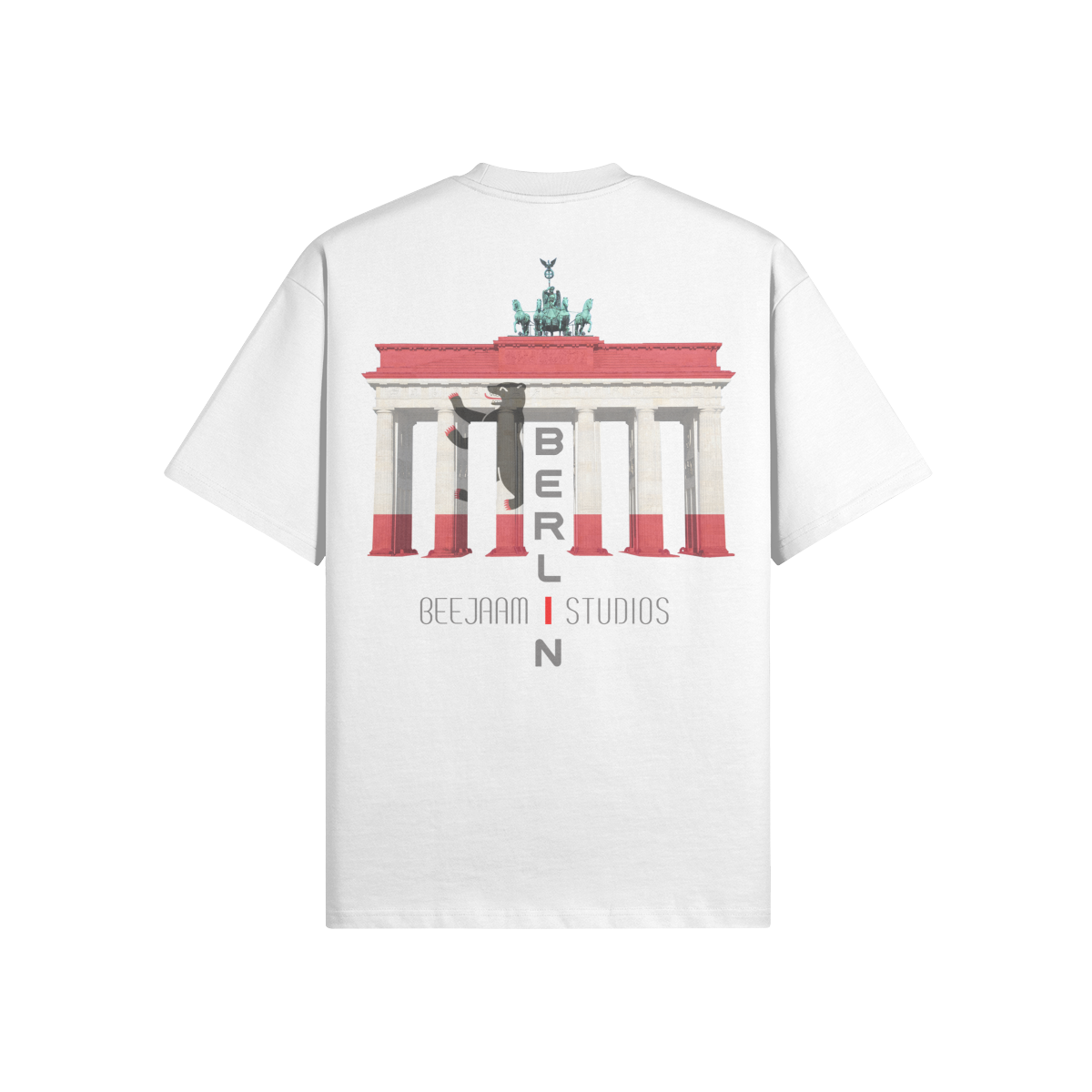 N°7018 | LES LUMIÈRES DE LA PORTE DE BRANDENBOURG | T-SHIRT SURDIMENSIONNÉ | UNISEXE | ÉDITION LIMITÉE