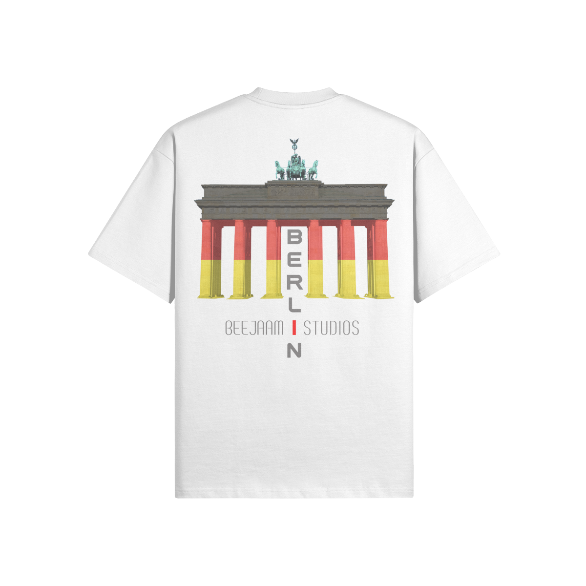 N°7019 | LES LUMIÈRES DE LA PORTE DE BRANDENBOURG | T-SHIRT SURDIMENSIONNÉ | UNISEXE | ÉDITION LIMITÉE