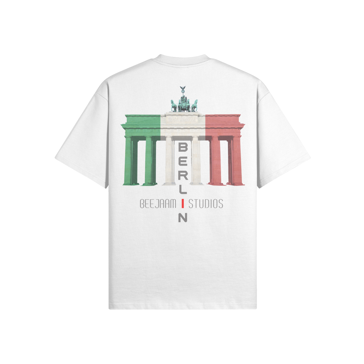 No.7021 | LES LUMIÈRES DE LA PORTE DE BRANDENBOURG | T-SHIRT SURDIMENSIONNÉ | UNISEXE | ÉDITION LIMITÉE