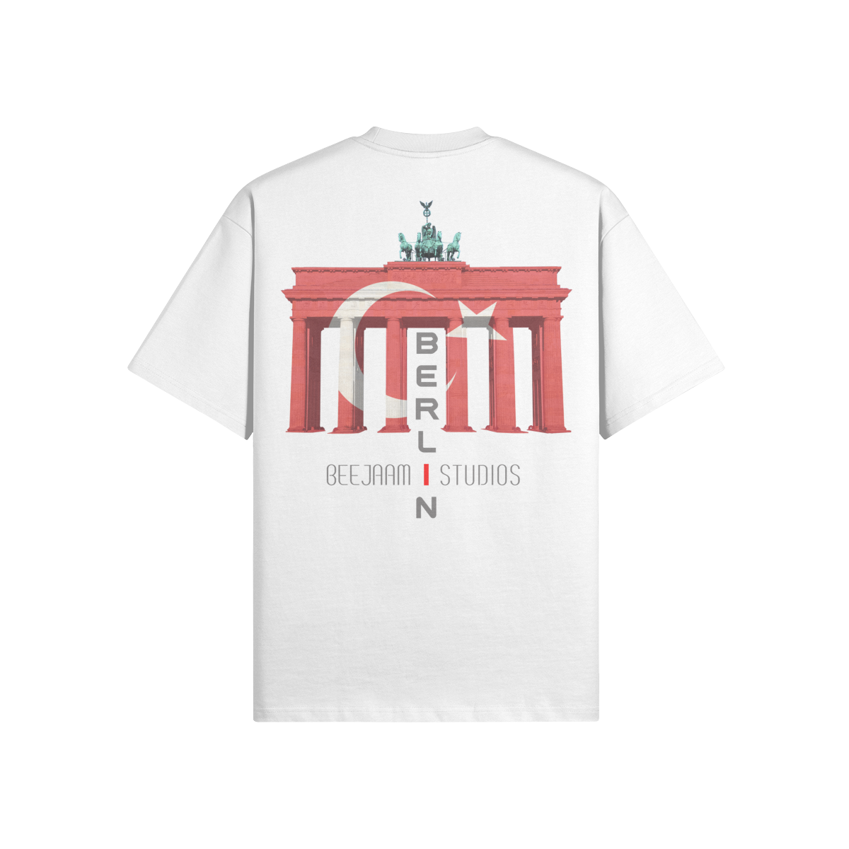 No.7022 | LES LUMIÈRES DE LA PORTE DE BRANDENBOURG | T-SHIRT SURDIMENSIONNÉ | UNISEXE | ÉDITION LIMITÉE