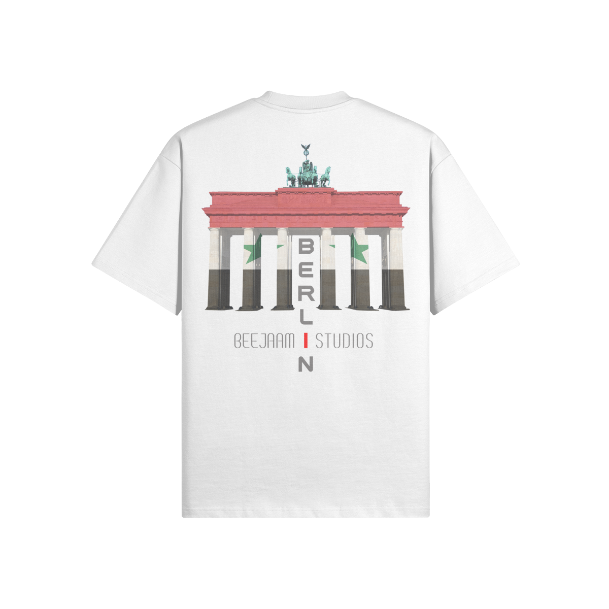 No.7023 | LES LUMIÈRES DE LA PORTE DE BRANDENBOURG | T-SHIRT SURDIMENSIONNÉ | UNISEXE | ÉDITION LIMITÉE
