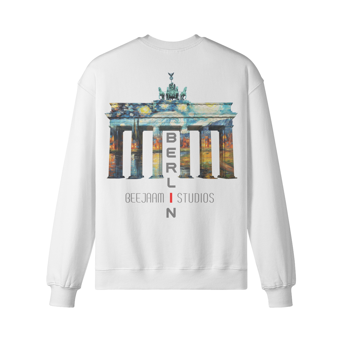 No.7203 | LES LUMIÈRES DE LA PORTE DE BRANDENBOURG | SWEAT-SHIRT SURDIMENSIONNÉ | UNISEXE | ÉDITION LIMITÉE