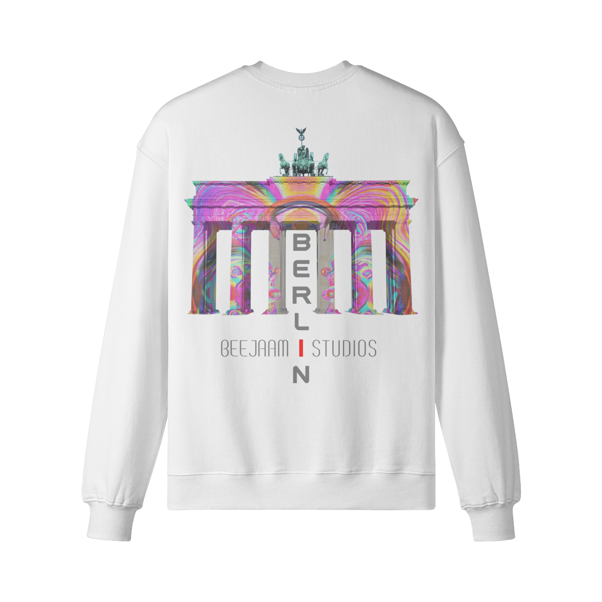 No.7207 | LES LUMIÈRES DE LA PORTE DE BRANDENBOURG | SWEAT-SHIRT SURDIMENSIONNÉ | UNISEXE | ÉDITION LIMITÉE